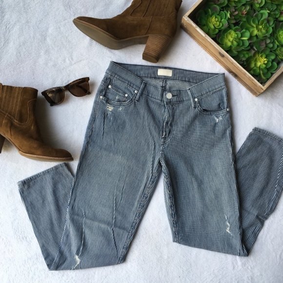 MOTHER Denim - Mother Striped Jeans Size 24